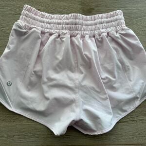 Lululemon Hotty Hot High Rise Shorts 2.5 Pink Organza Running Lined Sz 4